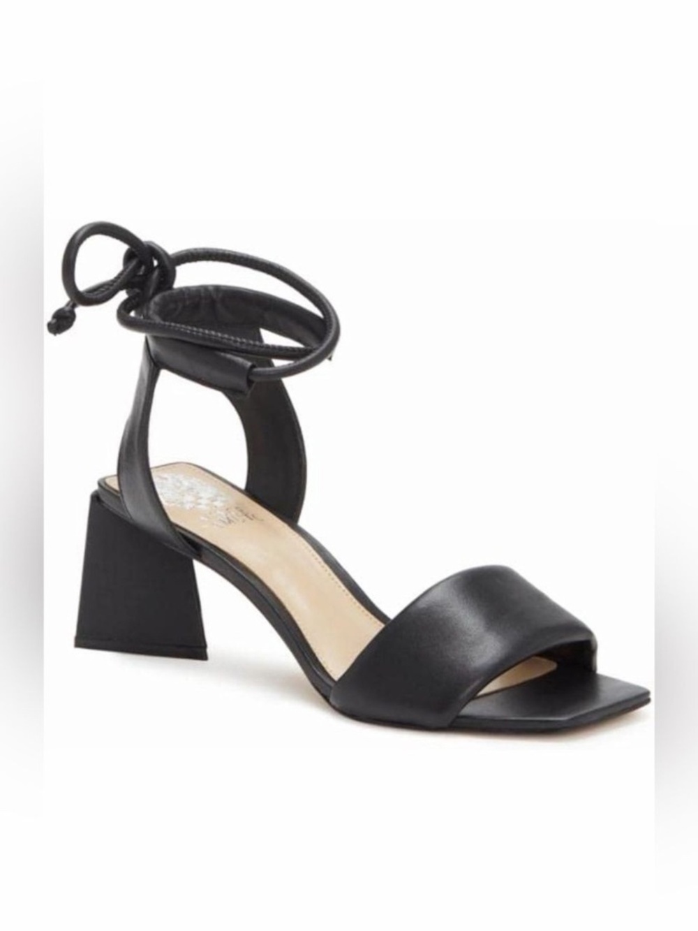 Vince Camuto Vernisa Sandal Size 8, Black Leather - NWT